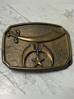 Vintage Masonic Shriner Belt Buckle